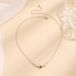 Laurel Bloom Emerald Necklace