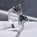 Emerald Crystal Bow Ring