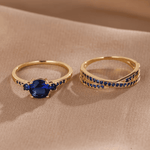 Emerald Duo Ring Set