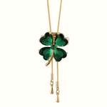 Emerald Clover Charm Necklace