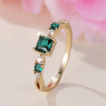 Evergreen Royale Trio Emerald Ring