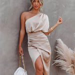 Ally | Elegant Silk Party Dress