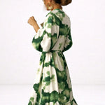 Lavinia | Long Sleeve Tie Waist Tiered Maxi Dress
