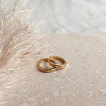 Gold Marquise Huggie Hoops