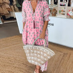 Peyton – Long Lantern Sleeve Bohemian Dress