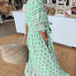 Peyton – Long Lantern Sleeve Bohemian Dress
