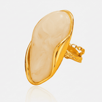 Organic Gemstone Adjustable Statement Rings