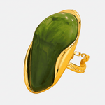 Organic Gemstone Adjustable Statement Rings
