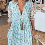 Peyton – Long Lantern Sleeve Bohemian Dress