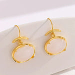 Elegant Oval Moonstone Earrings