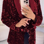 LUXARA™ -Shimmer Sequin Blazer
