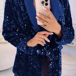 LUXARA™ -Shimmer Sequin Blazer