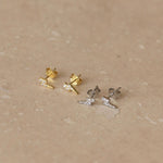 Micro Lightning Bolt Stud Earrings