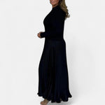 Karlee | Maxi Dress with Sweater and Pleated Skirt