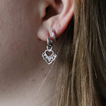Boho Heart Dangle Earrings