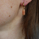 Toned Stone Bar Earrings