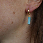 Toned Stone Bar Earrings