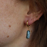 Toned Stone Bar Earrings