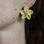 Floral Statement Earrings in Gold or Silver