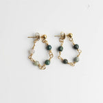 Lea Sleek Multiple Stone Stud Earrings