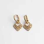 Boho Heart Dangle Earrings