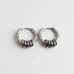 Stacked Ring Hoop Earrings