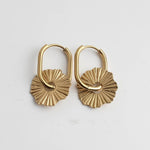 Toned Scalloped Hoop Earrings