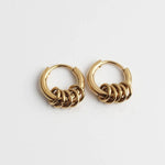 Stacked Ring Hoop Earrings