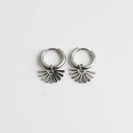 Fan Dangle Hoop Earrings