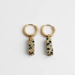 Toned Stone Bar Earrings