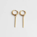 Bar Drop Hoop Earrings