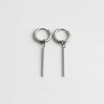 Bar Drop Hoop Earrings