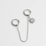Mini Sun Double Earrings