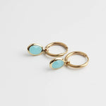 Dana Sleek Oval  Stone Earrings