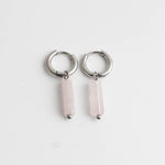 Toned Stone Bar Earrings