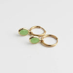 Dana Sleek Oval  Stone Earrings