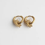Spiky Charm Huggie Hoop Earrings