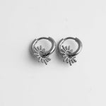 Spiky Charm Huggie Hoop Earrings
