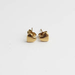 Solid Heart Polished Stud Earrings