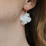 Gold Flower Hoop Earrings