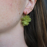 Gold Flower Hoop Earrings