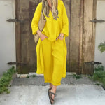 Lucía | Relaxed Long Vest and Wide-Leg Pants Two-Piece Set