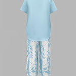 Portia | Casual Leaf Print Two-Piece Set
