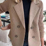 SORELLE™ - Elegant Knit-Sleeve Blazer