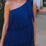 Endora | Off Shoulder Elegant Fringe Dress