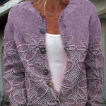Vintage Style Floral Art Print Casual  Sweatshirt