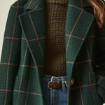 Evelyn | Classic Plaid Wool Coat