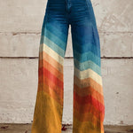 CALLIE™ - Retro Chevron Wide-Leg Pants
