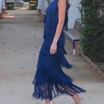 Endora | Off Shoulder Elegant Fringe Dress