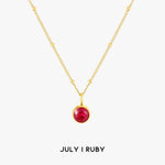 Luminous Circle Gemstone Necklace
